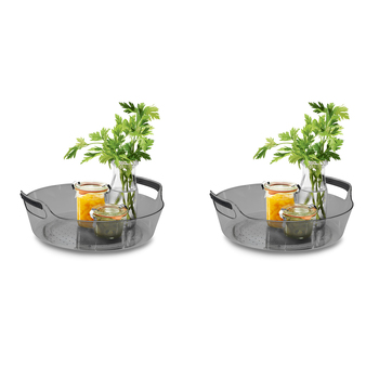 2PK Madesmart Deep Portable Turntable 29x11cm Round Carbon