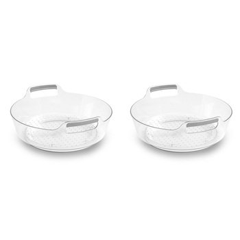 2PK Madesmart Deep Portable Turntable Round 29cm Grey