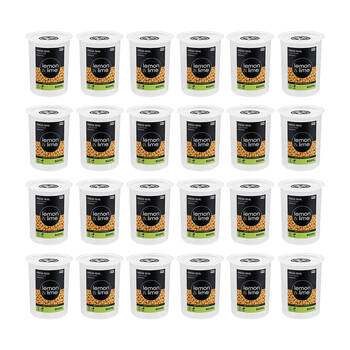 24PK Lemon & Lime Press Seal Food Storer Container 800ml 11x11x13.5cm