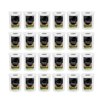 24PK Lemon & Lime Press Seal Food Storer Container 1.3L 13x13x15.5cm