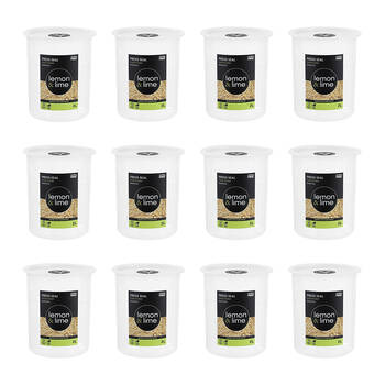 12PK Lemon & Lime Press Seal Food Storer Container 2L 15x15x17cm
