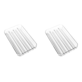 2PK Madesmart Clear Soft Grip In-Drawer Spice Organiser Grey