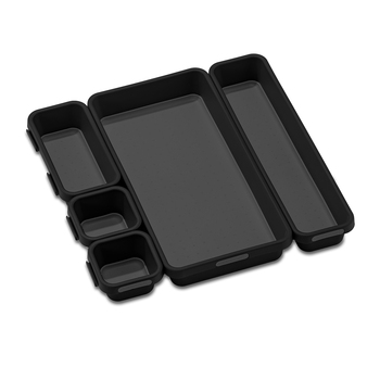 Madesmart 5 Piece Classic Large Interlocking Bin Pack Rectangle