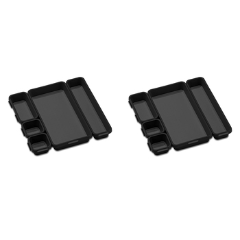 2PK Madesmart 5 Piece Classic Large Interlocking Bin Pack Rectangle