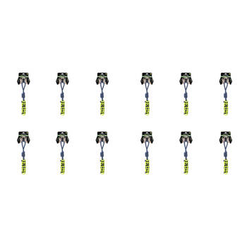 12PK Paws & Claws Squeak & Tug Baton Tugger TPR Mesh & Rope 38.5x5x5cm Assorted