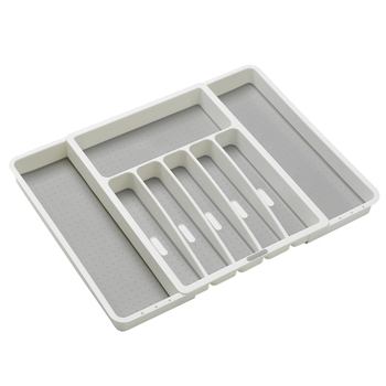 Madesmart Expandable Cutlery Tray Rect 41x5cm White