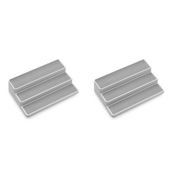 2PK Madesmart 3-Tier Shelf Organiser Rectangle 37x24cm White