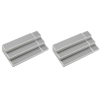 2PK Madesmart 3-Tier Expandable Shelf Organiser 38x25cm Rectangle White