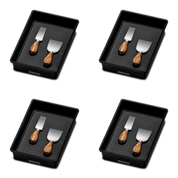 4PK Madesmart Medium Bin Organiser 24x16.4cm Rectangle Carbon