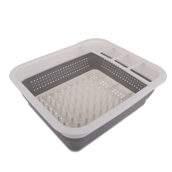 Madesmart Small Collapsible Dish Rack Kitchen Organiser 37x32cm White