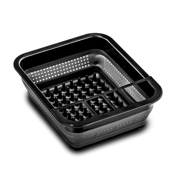Madesmart Small Collapsible Dish Rack Kitchen Organiser 37x32cm Carbon