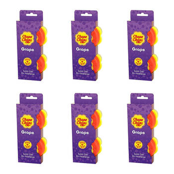 6PK Chupa Chups Stick & Twist Solid Gel Air Freshener 40g - Assorted