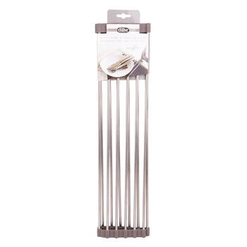 D.line Stainless Steel Over Sink Roll-Up Draining Rack 48x24cm - Grey