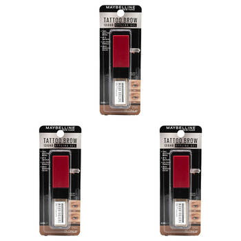 3PK Maybelline 6ml Tattoo Brow 36hr Styling Gel Blonde #250 Carded