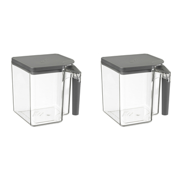 2PK Polder Handle-It 2.65L/16cm Storage Canister - Clear/Grey