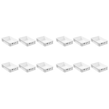 12PK Boxsweden Heavy Duty Stackable Box Versatile Organiser 30x20x7cm Assorted