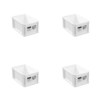 4PK Boxsweden Heavy Duty Stackable Box Organiser 30x20x14.5cm Assorted