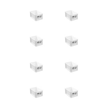 8PK Boxsweden Heavy Duty Stackable Box Organiser 30x20x14.5cm Assorted