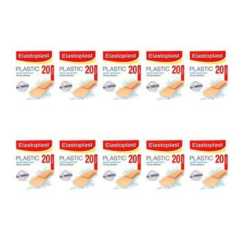 10x 20pc Elastoplast Plastic Strips Bandage Breathable Water Resistant