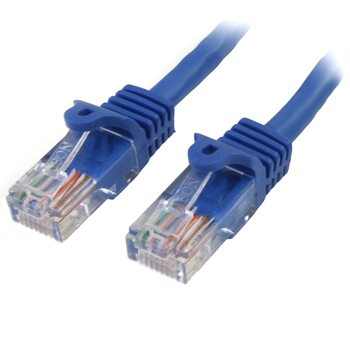 Star Tech 1m Cat 5e Blue Snagless Ethernet Patch Cable