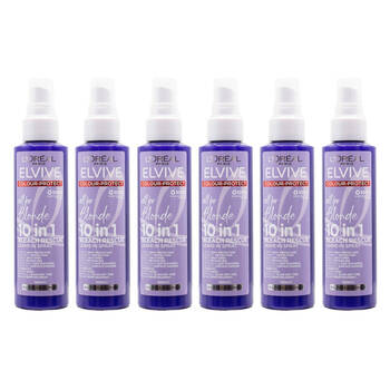 6PK Loreal Paris 10in1 All For Blonde Leave In Hair Spray 150ml Bleach Rescue