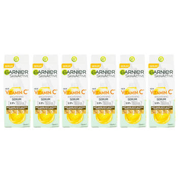 6PK Garnier SkinActive Vitamin C Brightening Serum Face Glow Care 15ml
