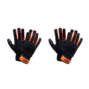 2PK AgBoss General Multi Purpose Work Glove Black and Orange Medium