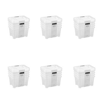 6x 4pc Boxsweden Nic-Nac Storage Container Essentials 2.5L 21x16x11cm 
