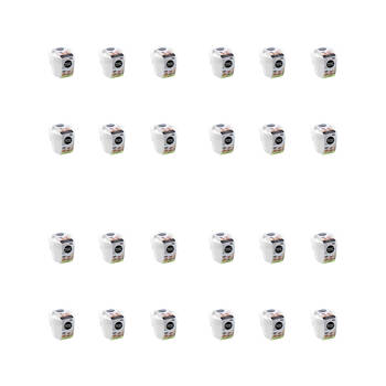 24x 4pc Lemon & Lime Reusable Lunch/Snack Container Portable Round 280ml