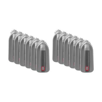 12PK Boxsweden Prime Handled Hard Bristle Scrubbing Brush Soft Grip Large