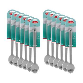 12PK Boxsweden Prime Essentials Dish Brush Silicone Bristles Cleaning Assorted