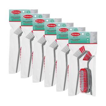 6x 3pc Boxsweden Prime Essentials Mini Hand Brush Set for Cleaning Assorted