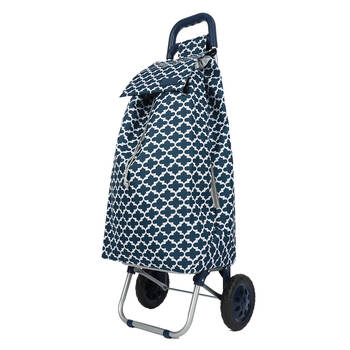 Sachi Sprint Large Everyday Grocery Wheeled Shopping Trolley 45L Moroccan Navy