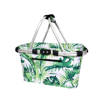 Sachi 49x27cm Two-Handle Shopping Carry Basket - Jungle Leaf