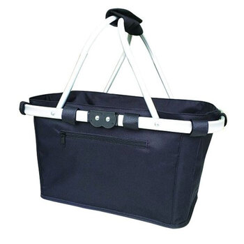 Sachi 49x27cm Two-Handle Shopping Carry Basket - Black