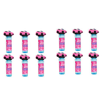 12PK Barbie Blowing Bubbles Bottle w/Pink Convertable Wand Outdoor Activity 147ml