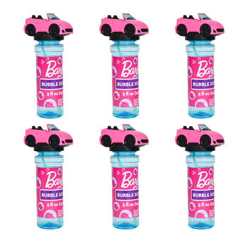 6PK Barbie Blowing Bubbles Bottle w/Pink Convertable Wand Outdoor Activity 147ml