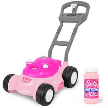 Barbie Bubble N Go Lawn Mower Automatic Bubbles Kids Outdoor Toy Pink 3y+