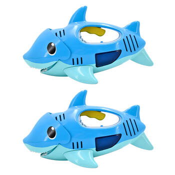 2PK Maxx Bubbles Handheld Shark Bubble Blower w/ Music Kids Outdoor Toy 3y+