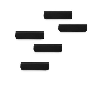 5PK Durable Durafix 6cm Self-Adhesive Magnetic Clip - Black