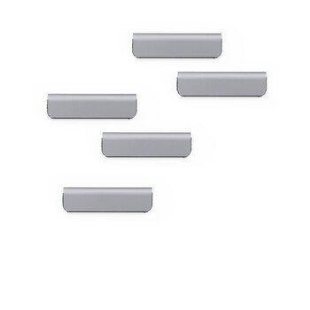5PK Durable Durafix 6cm Self-Adhesive Magnetic Clip - Silver