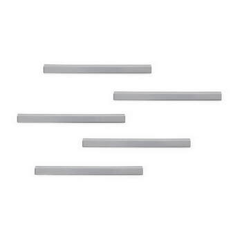 5PK Durable Durafix Rail A5 Self-Adhesive 21cm Magnetic Clip - Silver