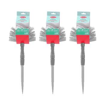 3PK Boxsweden Prime Cobweb Ball Brush w/ Ext Handle for Cleaning Assorted