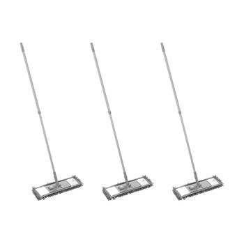 3PK Boxsweden Prime Microfibre Floor Sweeper w/ Ext Handle for Cleaning Assorted