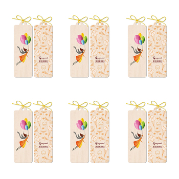 6PK Cozywood Wooden Bookmark 4.5x14cm w/ Waxed Ribbon - Toward Dreams