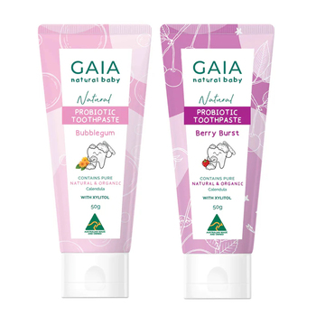 Gaia Natural Baby Berry Burst/Bubblegum Probiotic Toothpaste 6m+
