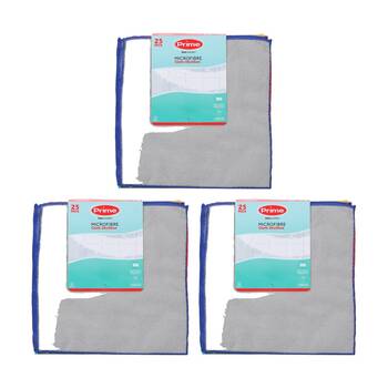 3x 25pc Boxsweden Prime Microfibre Cloths 30x30cm Value Pack for Cleaning