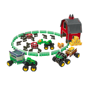 John Deere Monster Treads Eco-Snaps Barn Kids Play Set 6y+