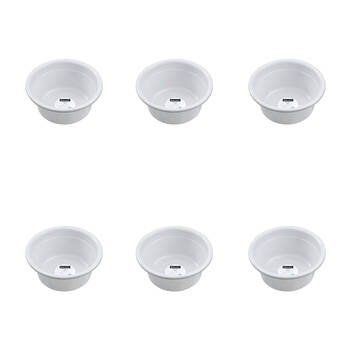 6PK Boxsweden Laundry Multipurpose Basin Versatile Round 9.5L 34.5cm Assorted