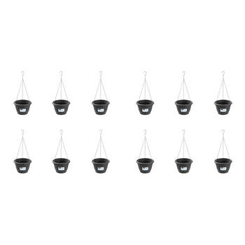 12PK Boxsweden Classic Plastic Easy Lightweight Hanging Planter 24cm Assorted 